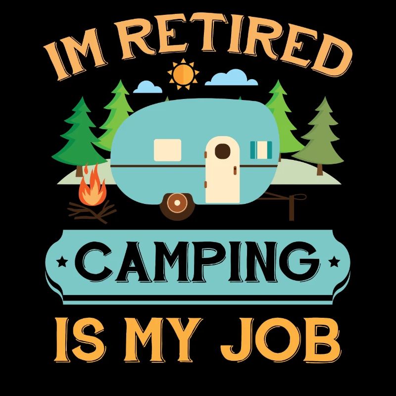Pensionierte Camp Camping Ruhestand Geschenk Bekleidung