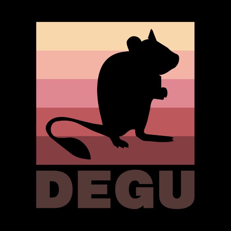 Degu vintage silhouette gift