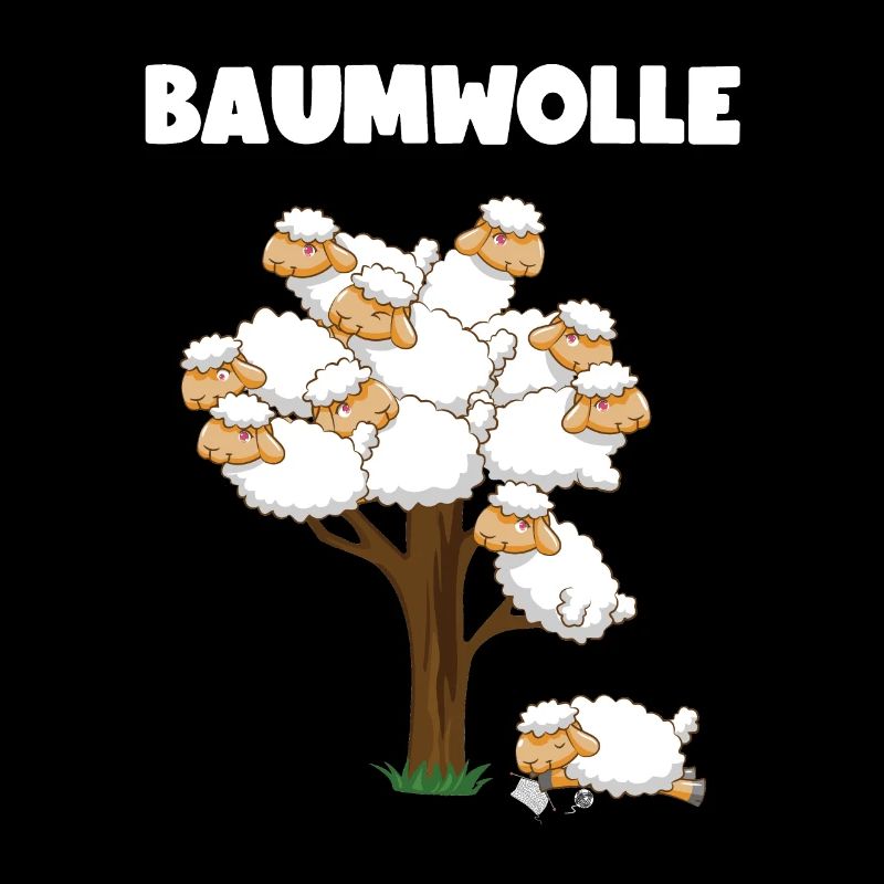 Lustiger Comic Baumwolle Schaf Spruch Geschenk