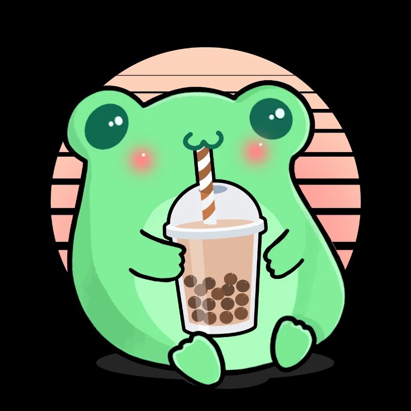 Frosch Boba Tee Lustiger Bubble Tea Feinschmecker Pet Lover