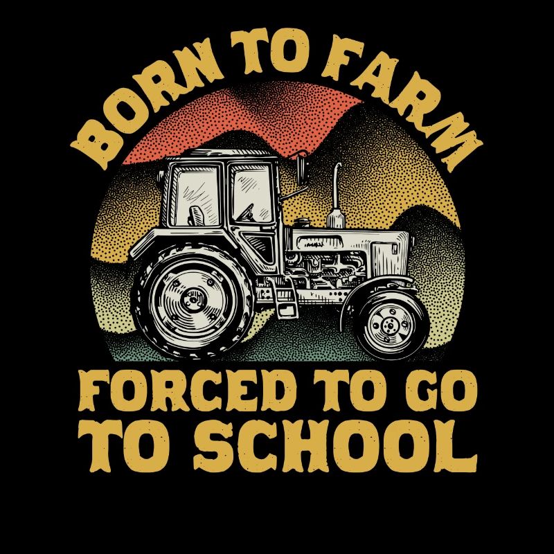Né à la ferme forcé d’aller à l’école tracteur