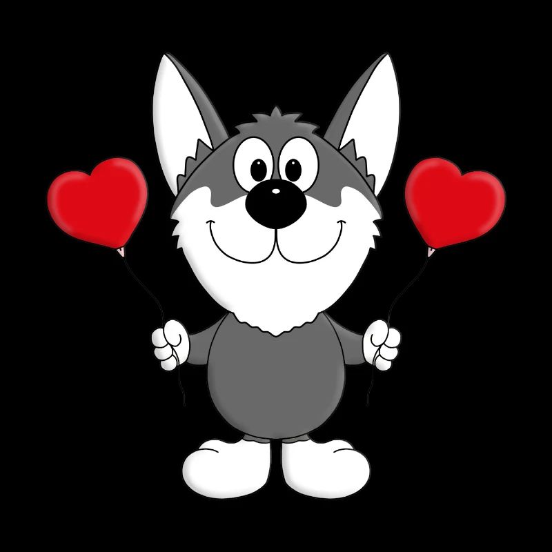 WOLF - TIER - LIEBE - LUFTBALLONS - TIERE - WÖLFE