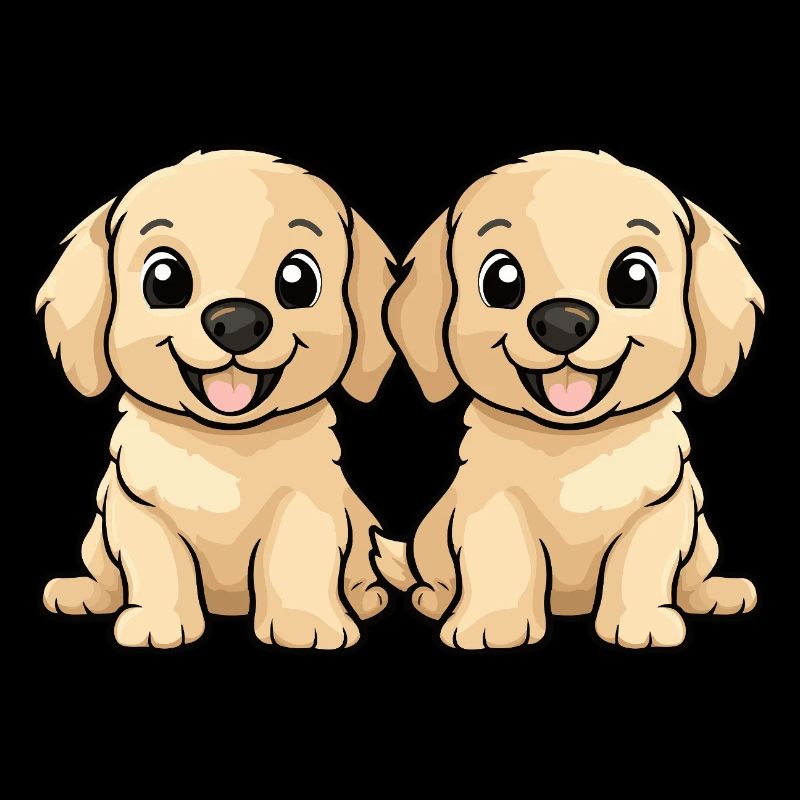 Golden Retriever Hund Comic