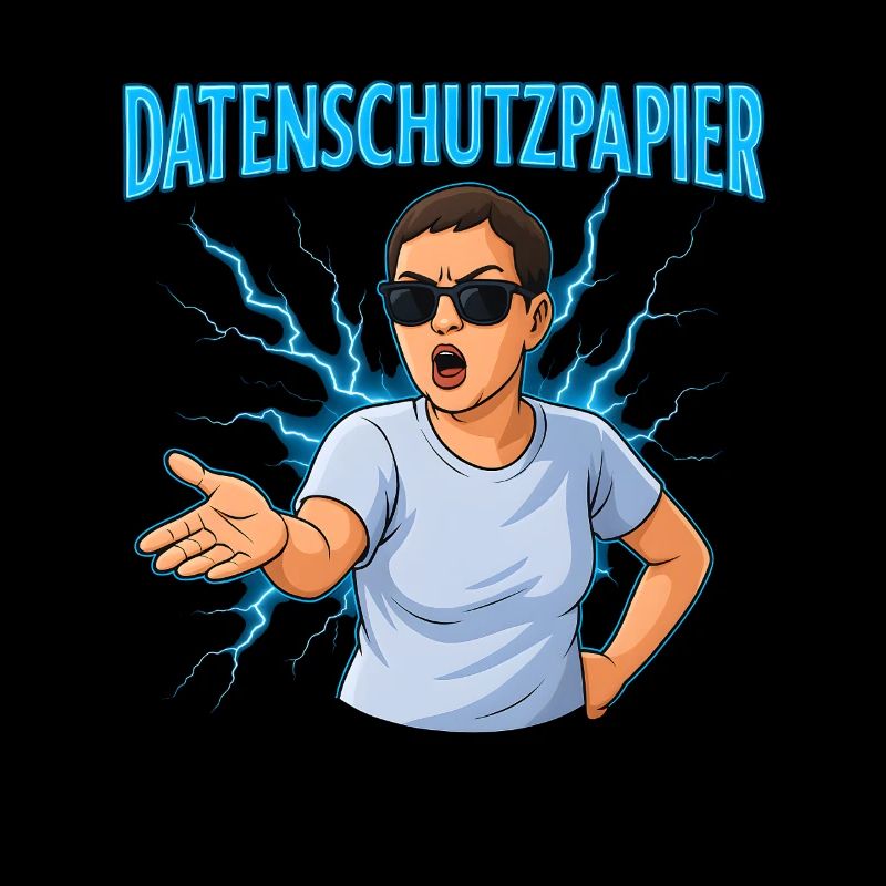 Datenschutzpapier – Satire Design