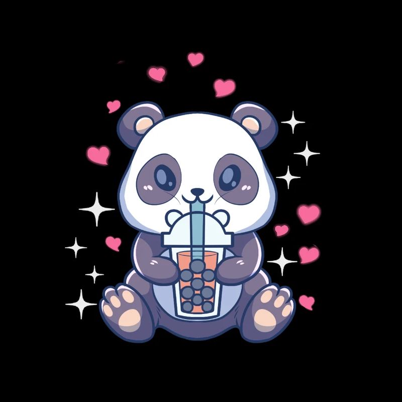 Kawaii Panda Baby Bär Boba Tee Blase Tee Mädchen