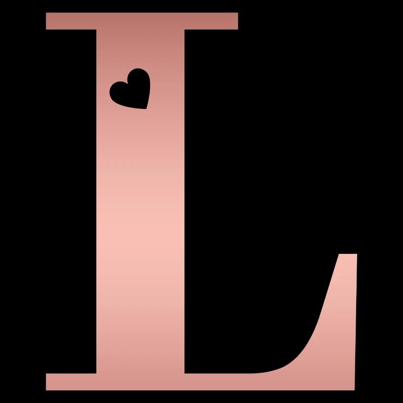 Buchstabe L roségold