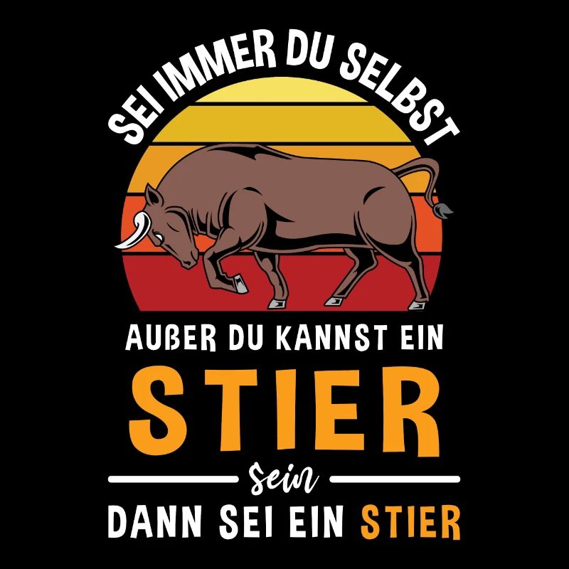 Bulle Retro Stier Sternzeichen Horoskop Stier