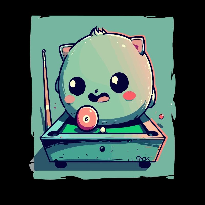 Kleines Monster Eightball Poolbillard, Billard