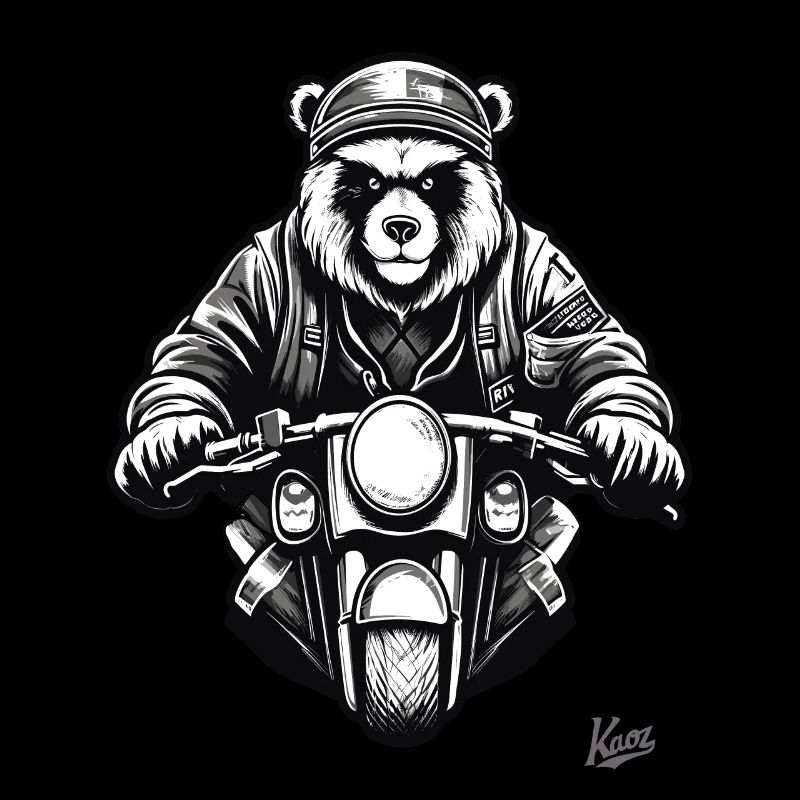 Cool Motorcycle Biker Bear