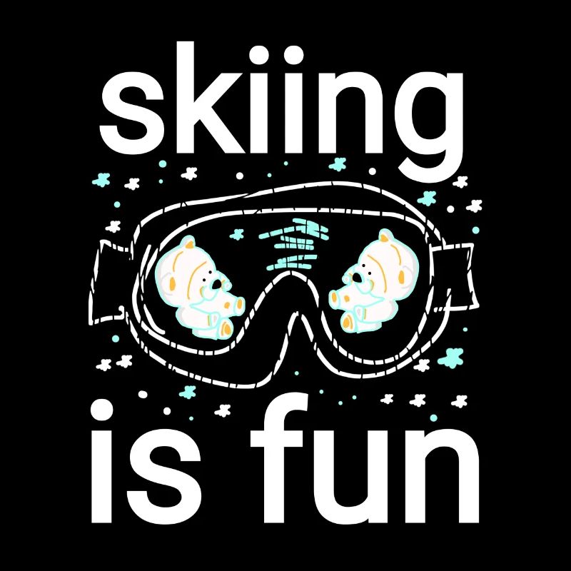 Skiing for children. Skiing is fun