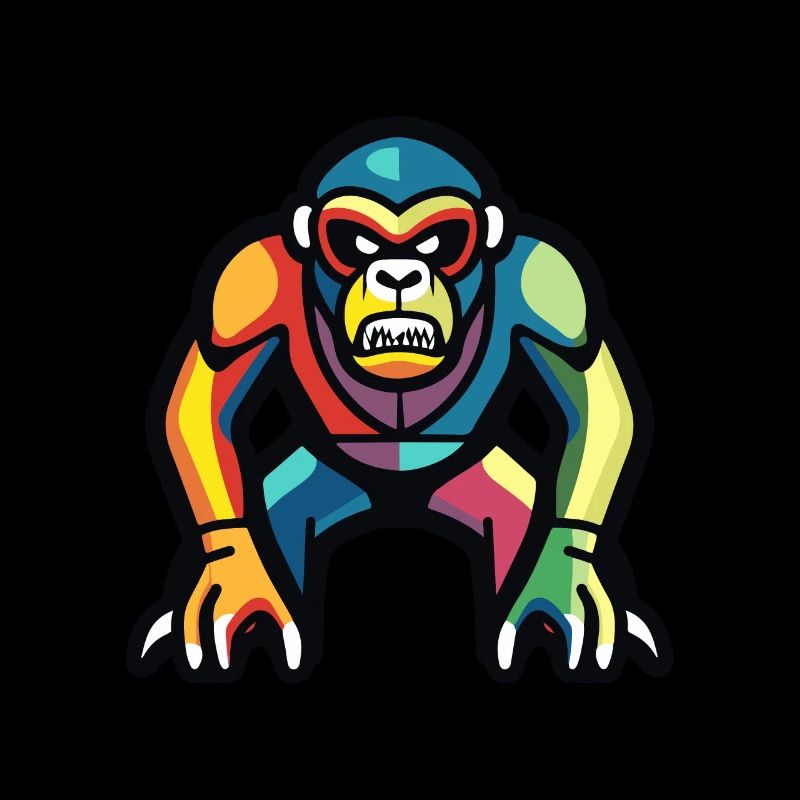 Gorilla Halloween Comic Lustig