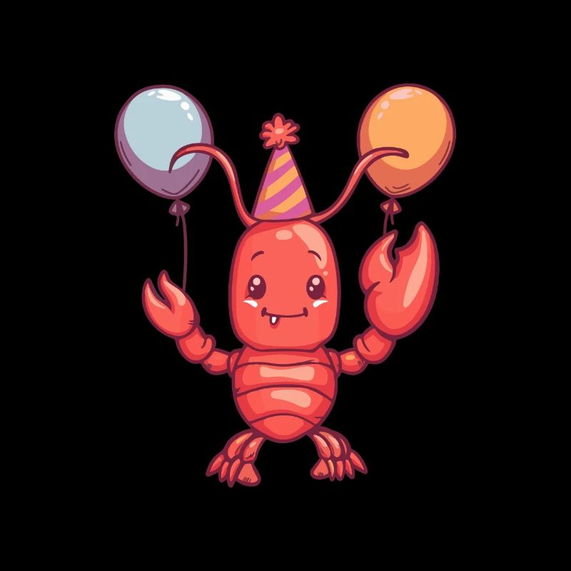Hummer Krebs Geburtstag Comic Niedlich
