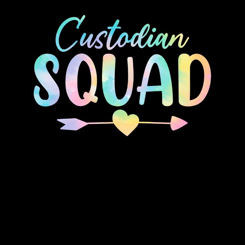 Custodian Squad Tie Dye Dienstmädchen Reinigungsschule
