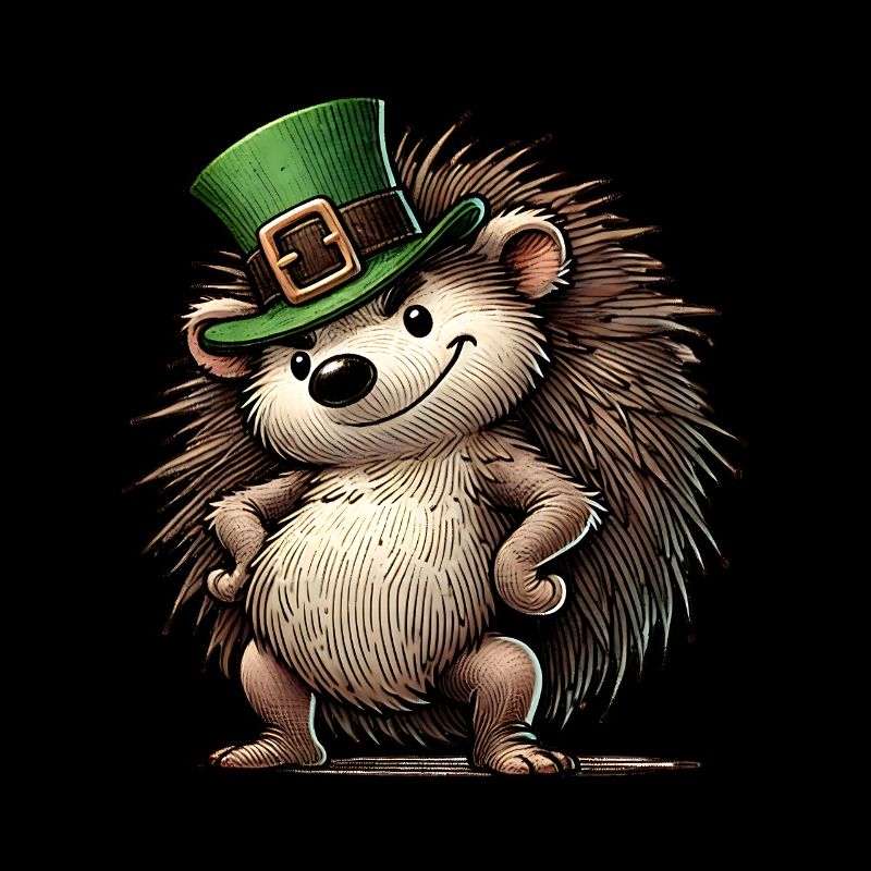 Hérisson Irlandais Ludique Saint Patrick Design