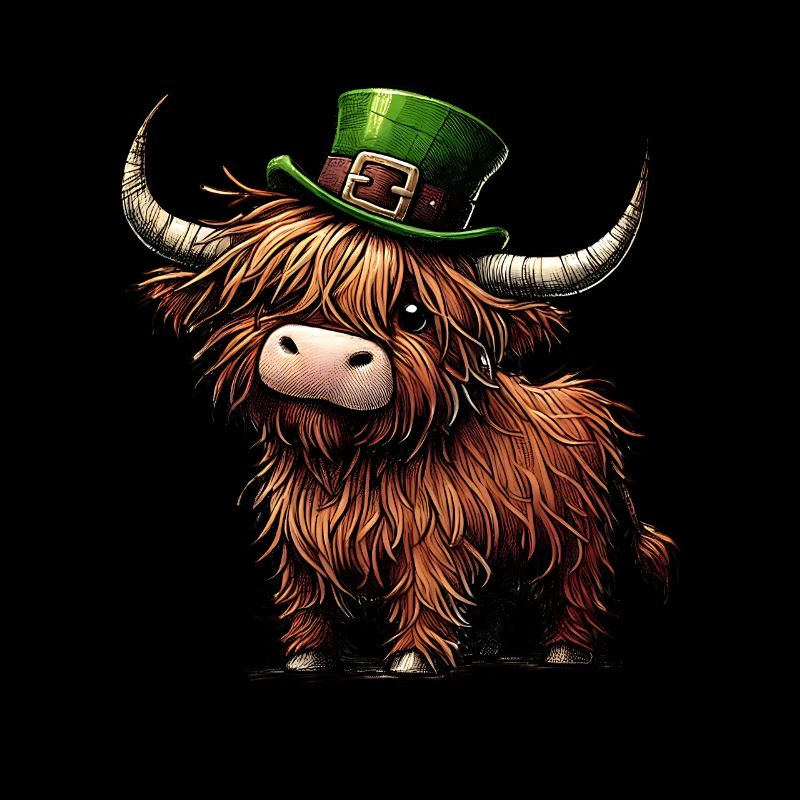 Vache écossaise irlandaise ludique pour la Saint-Patrick