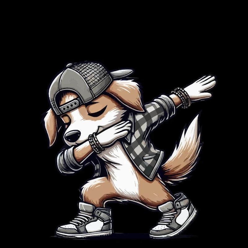 Bande dessinée de dabbing de chien