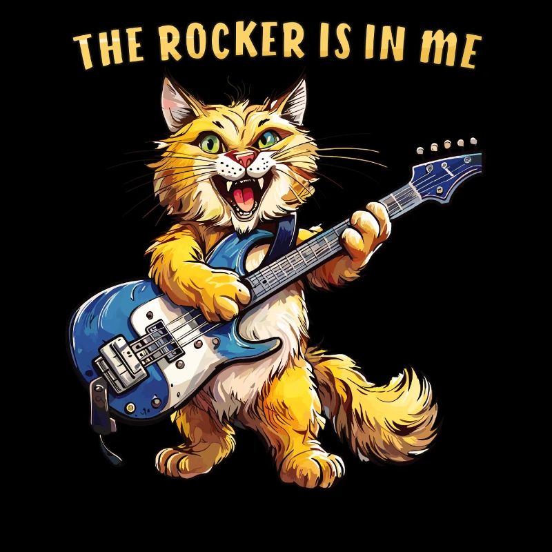 GUITARE DE CHAT LE ROCKER EST EN MOI