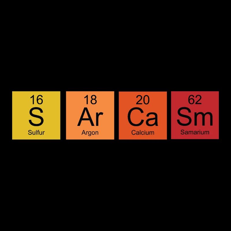Retro Periodensystem Sarkasmus