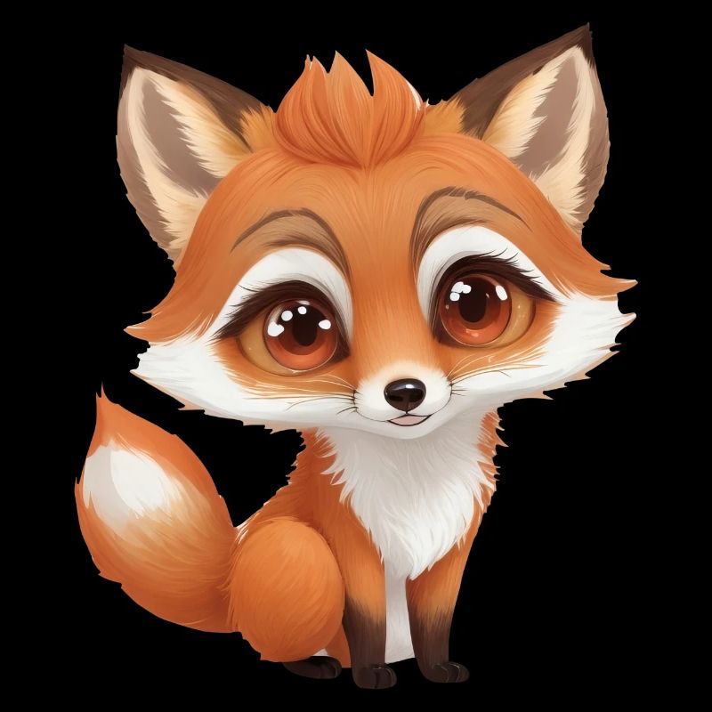 Süßer sitzender Fuchs