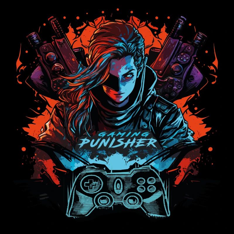 Gaming Punisher - Gamer Nerd Console de jeux vidéo PC
