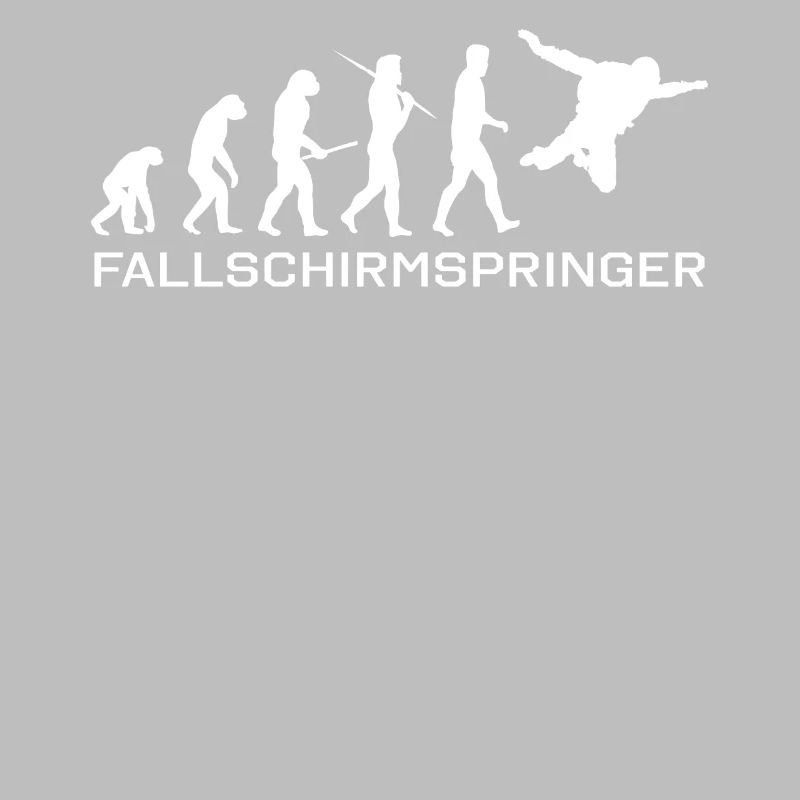 Human Evolution Parachuting Fallschirm Geschenk
