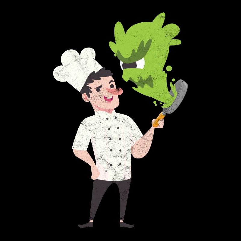 Chef Chef Pan Cadeau Cadeau Comique Chef Chapeau Monstre