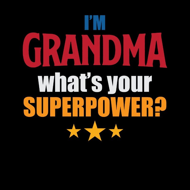 Großmutter Oma mit Superkraft