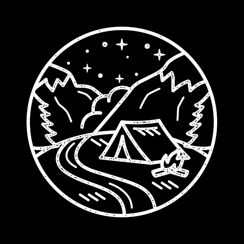 Camping Mountains Drawing Camping Camping Nature