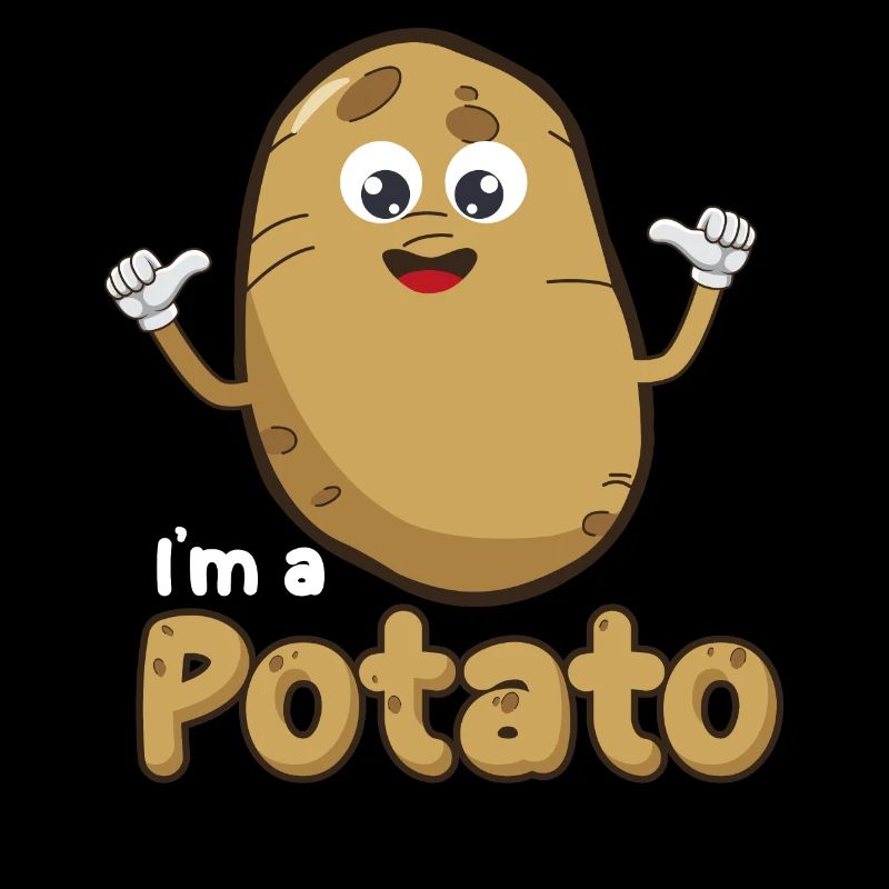 Ich bin ein Kartoffeldesign, Pommes Frites Design, Potato Gi