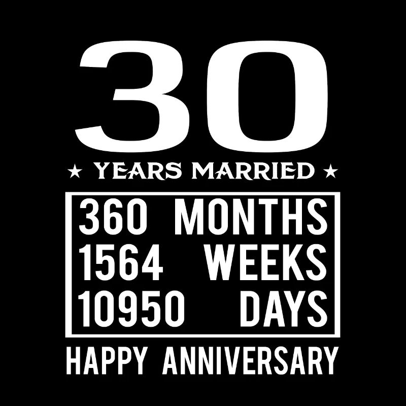 30 Years Married-30th Wedding Anniversary