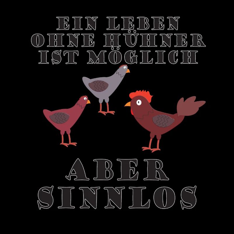 hühnermotiv mit spruch l