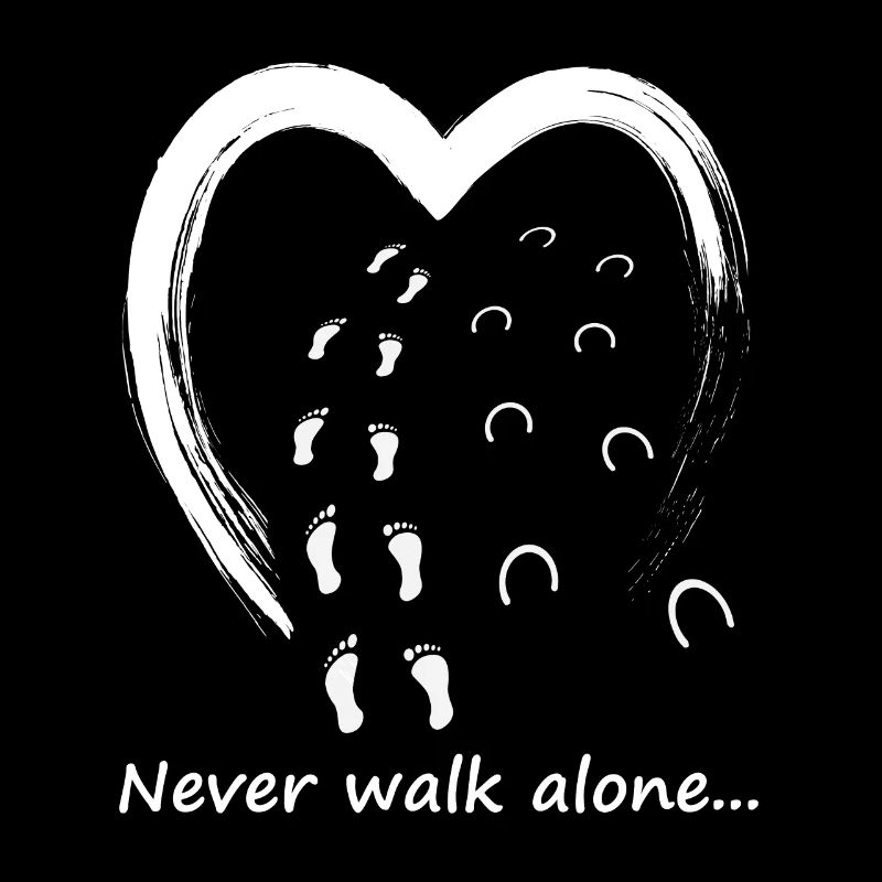 Never walk alone Reiten Pferde Hufe Spuren Liebe