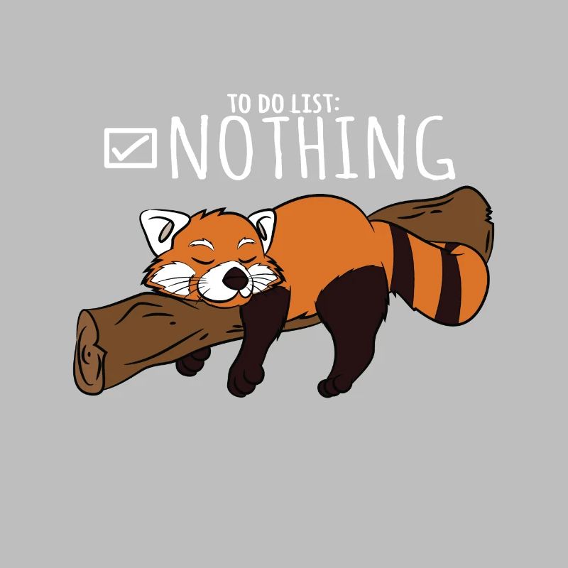 Lazy Red Panda To Do List Nothing