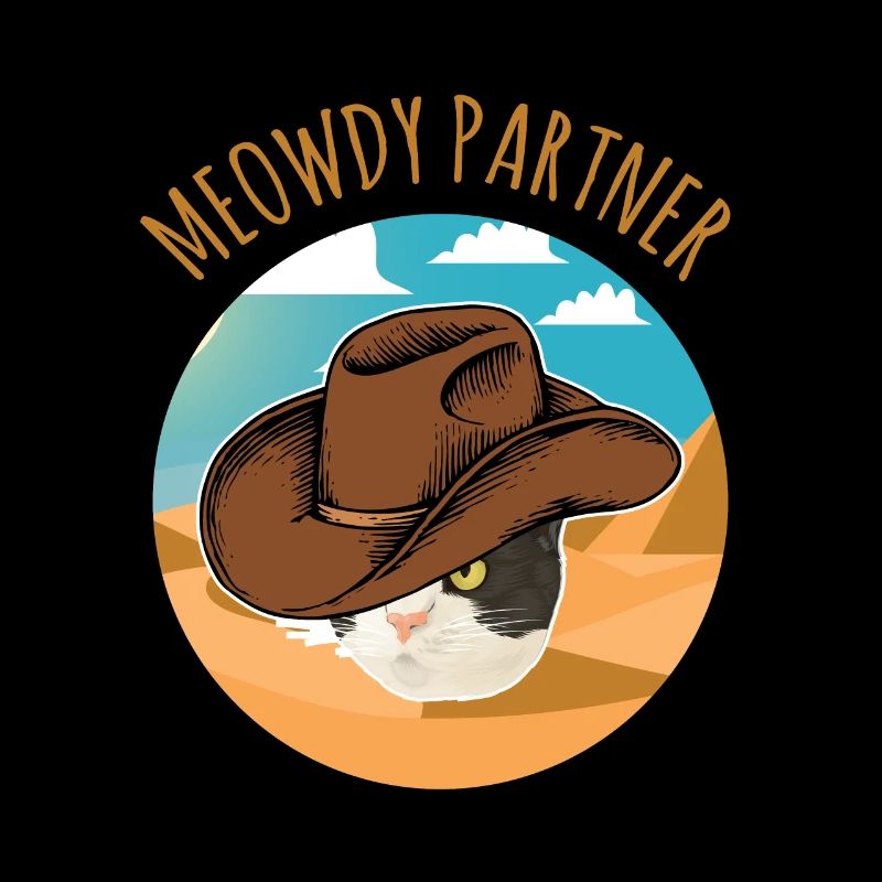 Meowdy Partner Funny Southern Cat Pun