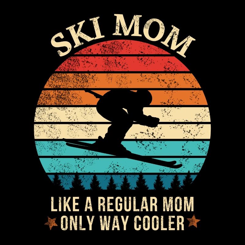 ski mom funny cute winter skiing