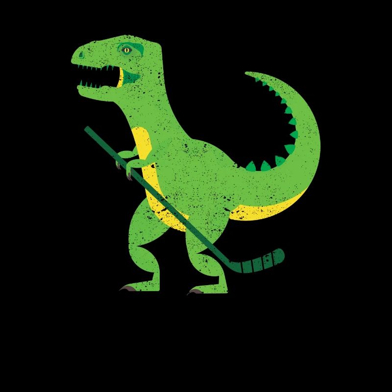 Hockeysaurus Dinosaurier Eishockeyspieler Winter