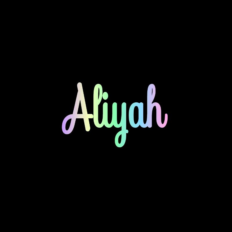 ALIYAH Rainbow Minimalist Cursive