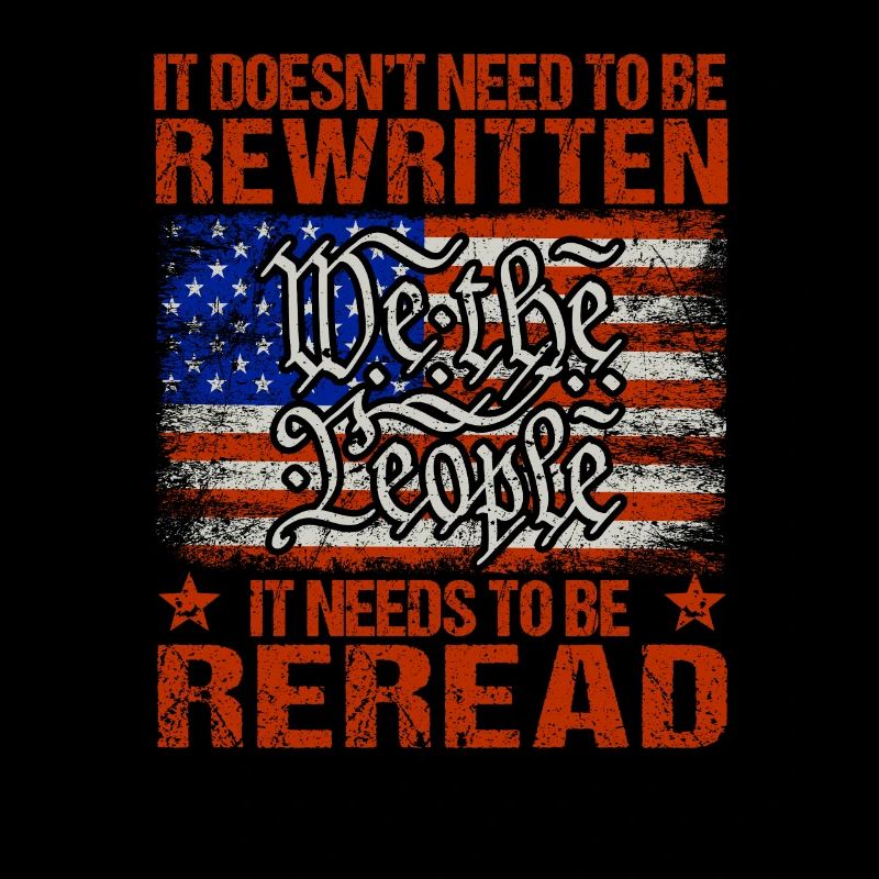 Vintage US American Flag It Needs To Be Reread