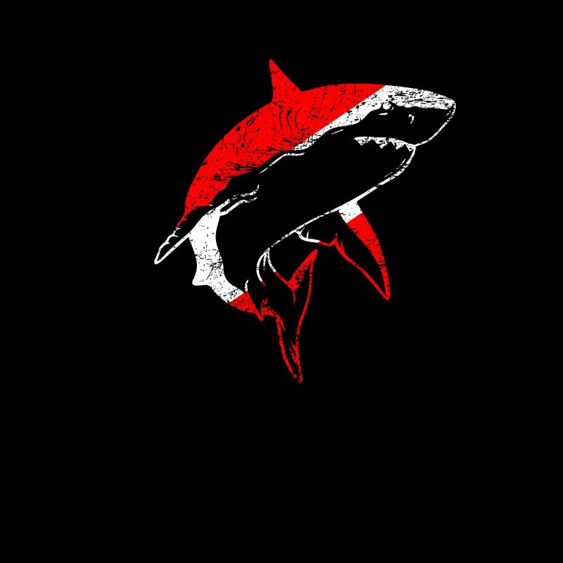 Dive Shark Diver Down Flag Scuba Diving Master