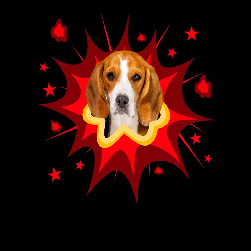 Comic Hund Design - Pow - Beagle