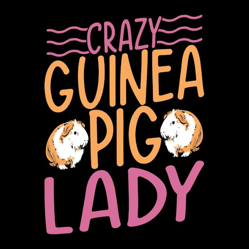 Crazy Guinea Pig Lady Cavy Lover Rodent