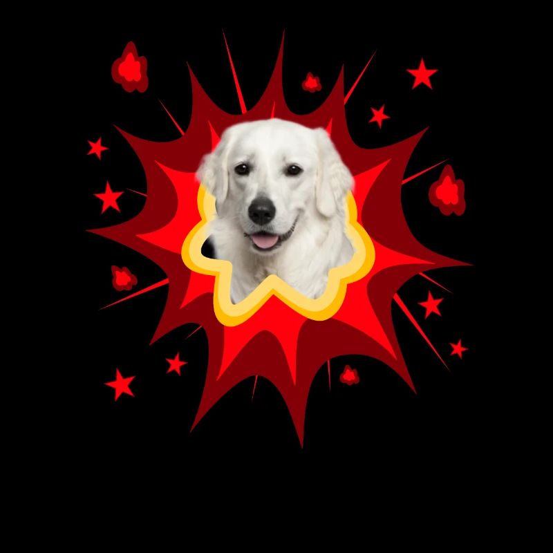 Comic Hund Design - Pow - Kuvasz