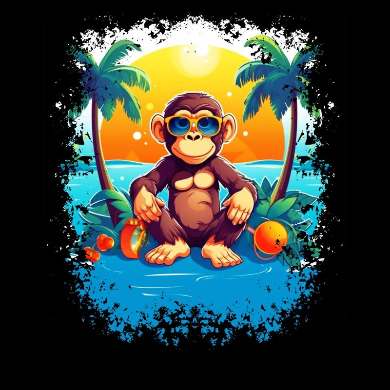 Tropical Monkey Paradise: Beac amusant et à la mode