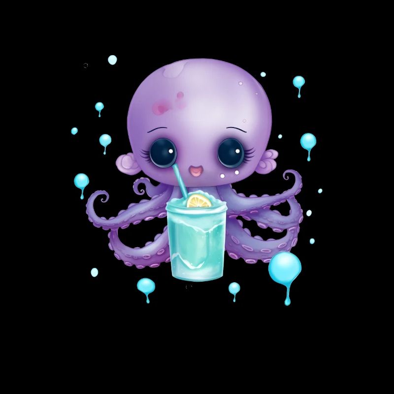 Cute Octo mit Sommer Drink