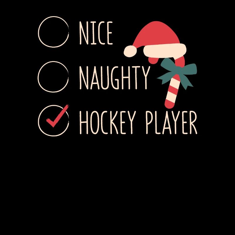 Netter frecher Eishockeyspieler Weihnachten