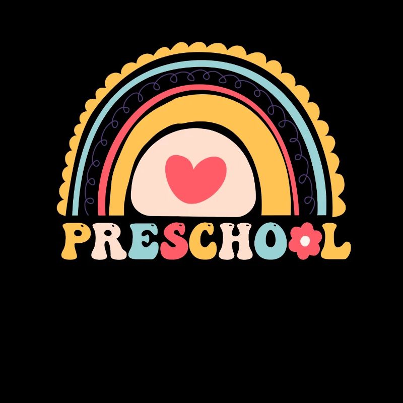 Vorschule Regenbogen Mädchen Jungen Kinder Lehrer