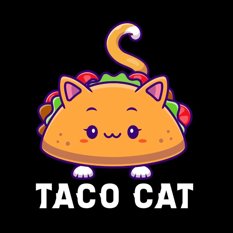 Taco Cat Adorable Kawaii Food Art