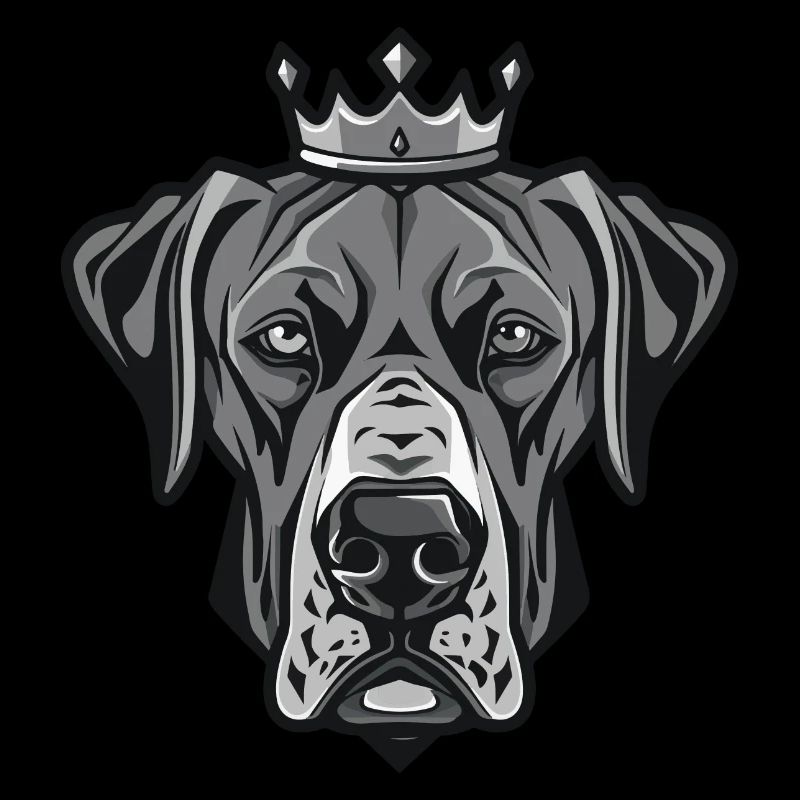 Great Dane Hund Krone
