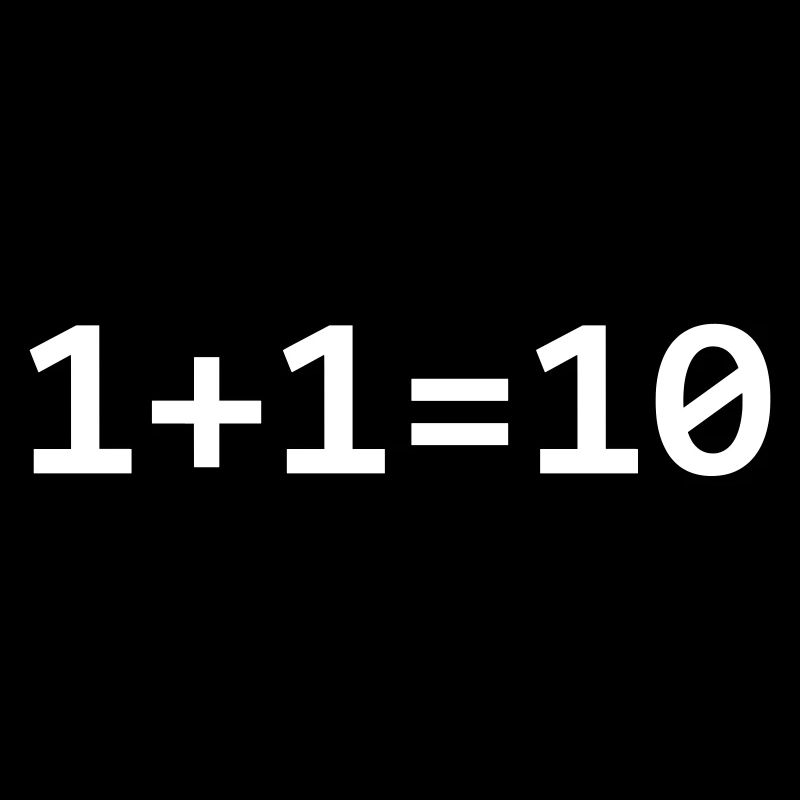 1+1=10 Code binaire Binaire It Informaticien & Nerd
