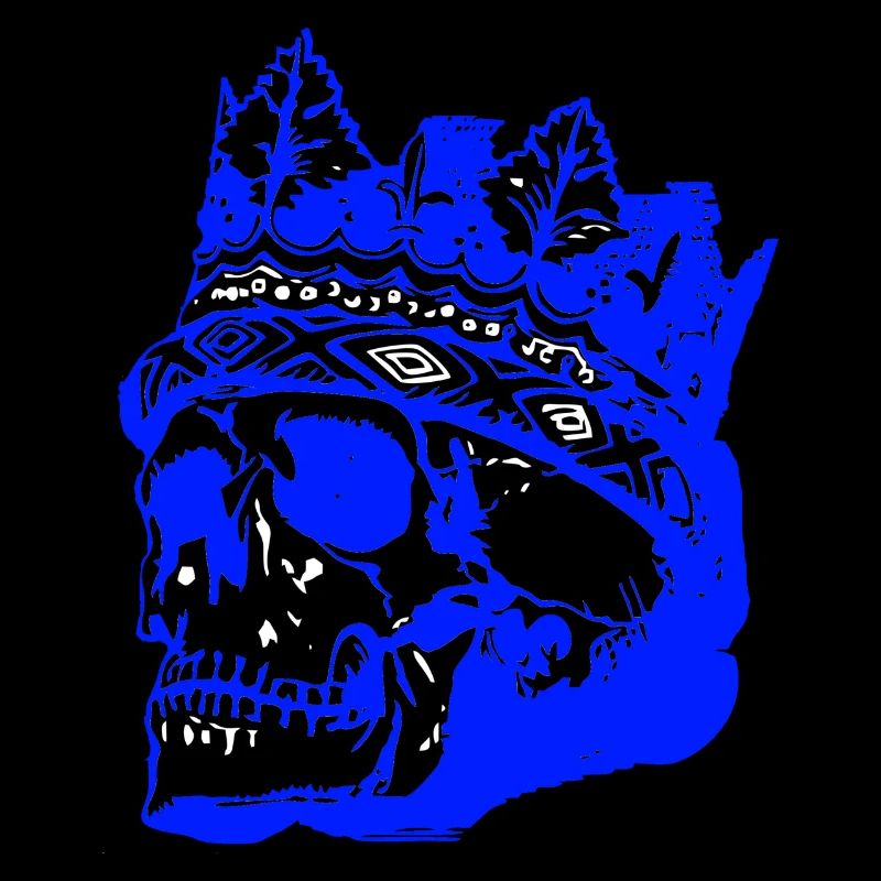 Totenkopf mit Krone